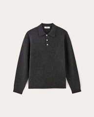 The Classic Polo in Luxe Merino | Charcoal