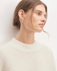 The Alpaca Cropped Crewneck Sweater | Snow