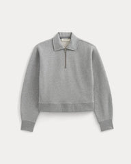 Luxe Fleece Zip Polo | Vintage Heather Grey