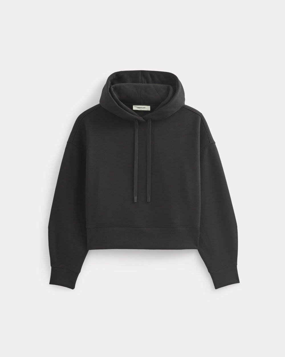 Cropped Luxe Fleece Hoodie | Black