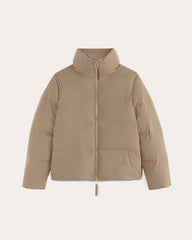 The Puffer Bomber | Taupe Grey