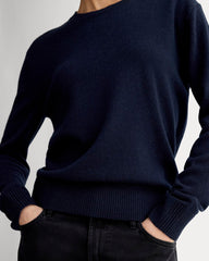 The Classic Crew in Cashmere | Navy
