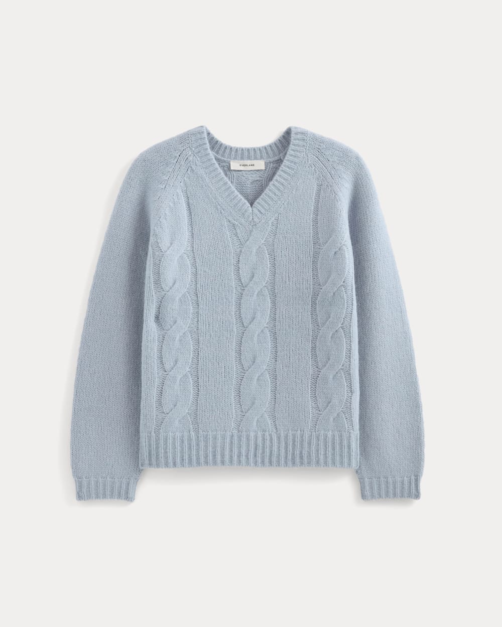 Cloud Cable V-Neck Sweater | Forever Blue
