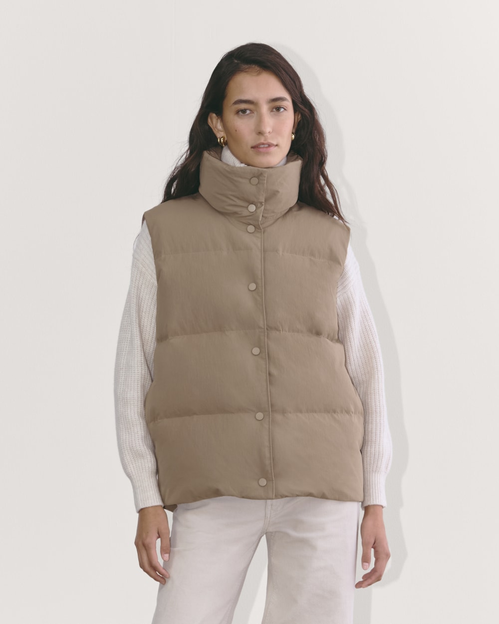 The Puffer Vest | Taupe Grey
