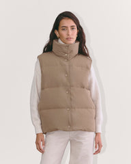The Puffer Vest | Taupe Grey