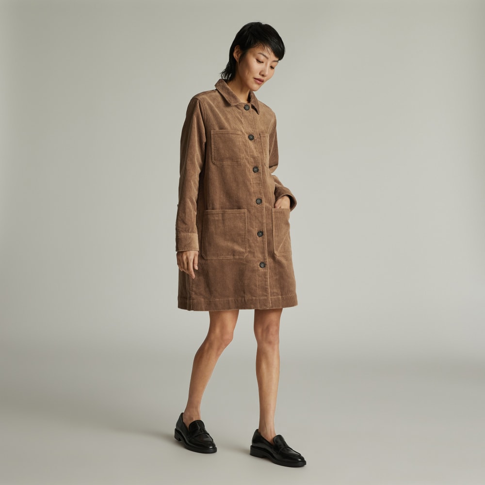 The Corduroy Long Shirt Jacket | Toasted Coconut