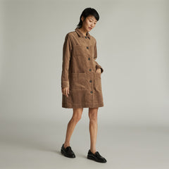 The Corduroy Long Shirt Jacket | Toasted Coconut