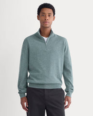 Cashmere Quarter Zip Sweater | Denim Blue