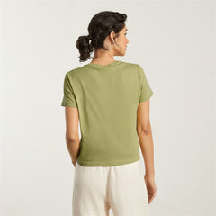The Box-Cut Tee in Essential Cotton | Leek | Pocket