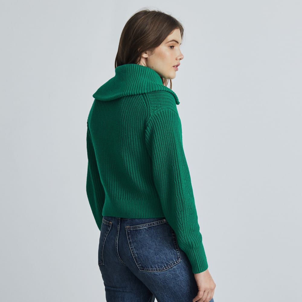 The Chunky Cardigan | Ultramarine Green