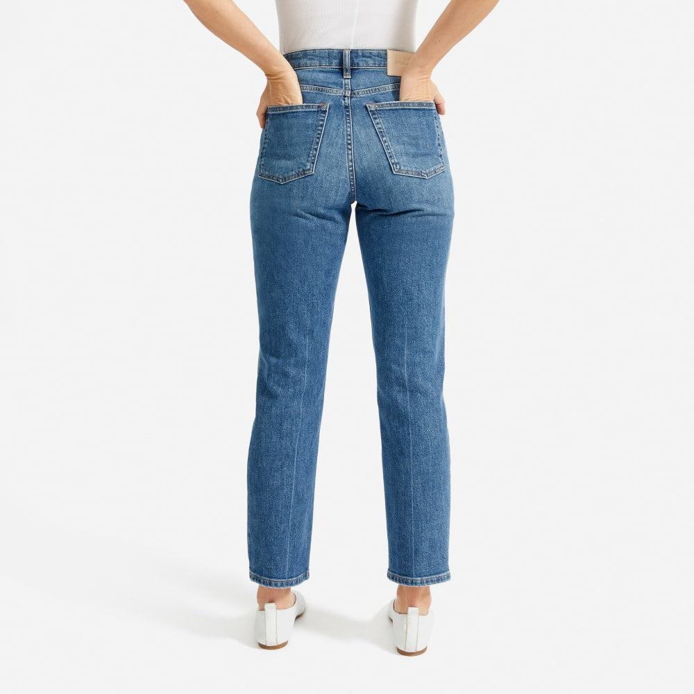 The Super-Straight Jean | Medium Blue Wash | Ankle