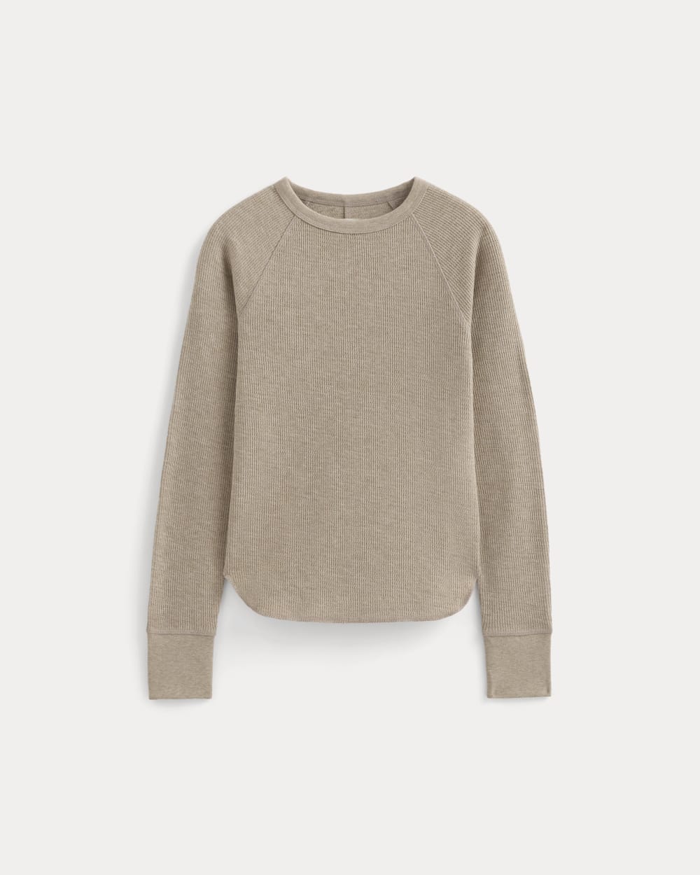 Slim-Fit Crew in Cozy Waffle | Heathered Oatmeal