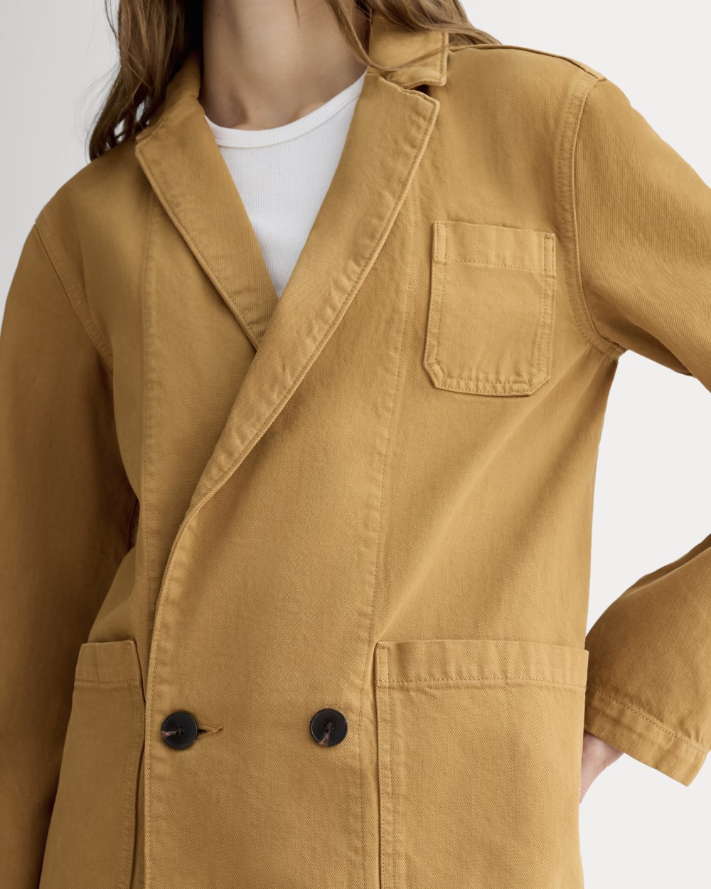 The Denim Chore Blazer | Garment-Dyed Neutral