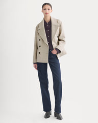 ReWool Short Peacoat | Heather Wheat