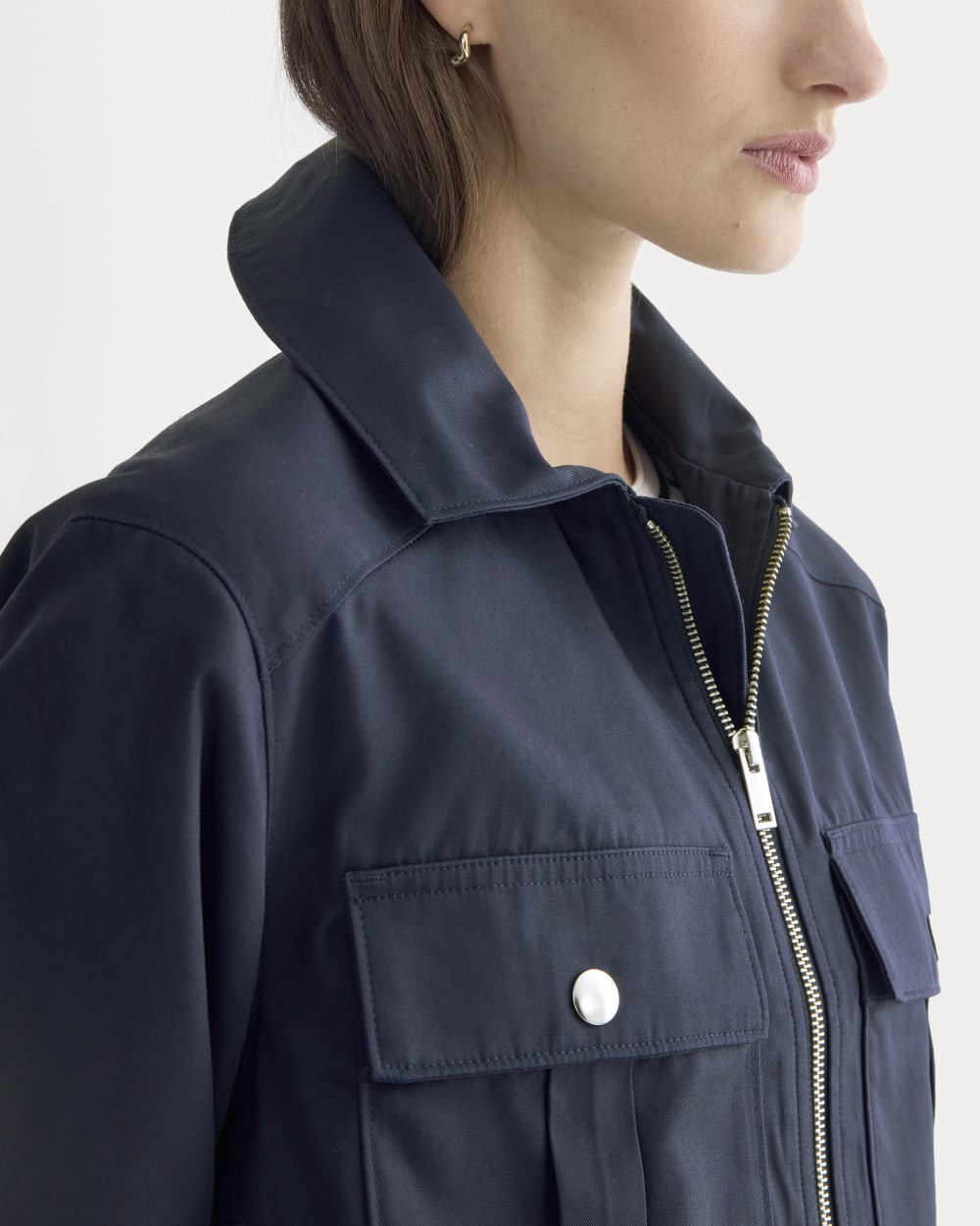 The Cropped Utility Jacket | Navy