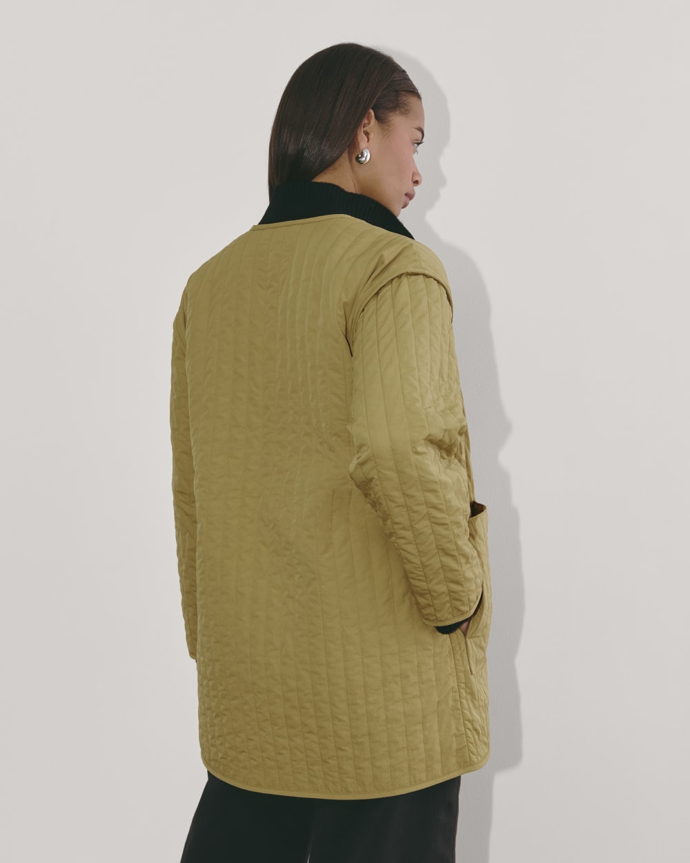 The Midi Quilted Liner | Fennel Seed