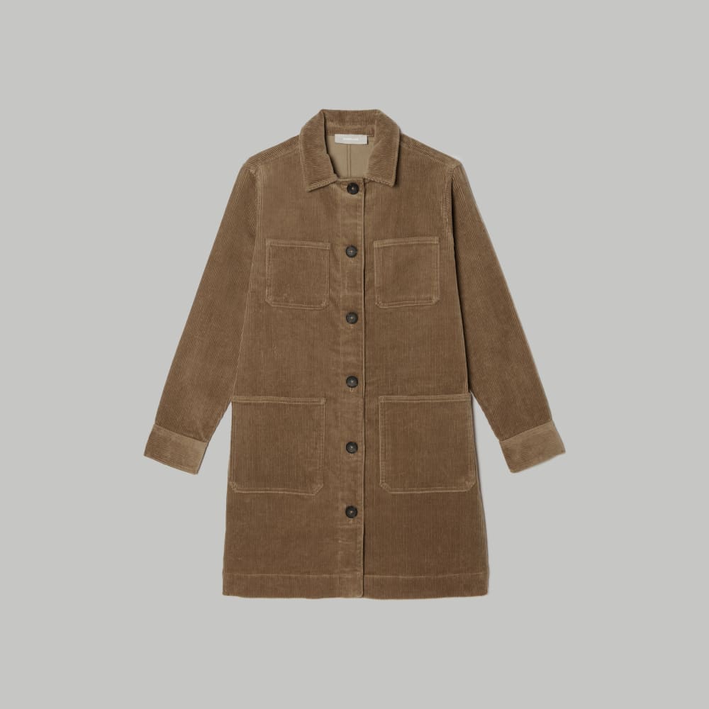 The Corduroy Long Shirt Jacket | Toasted Coconut