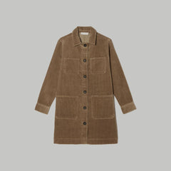 The Corduroy Long Shirt Jacket | Toasted Coconut
