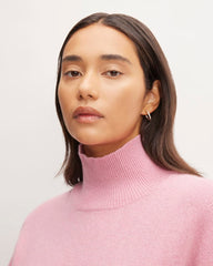 The Cashmere Oversized Turtleneck | Bubblegum