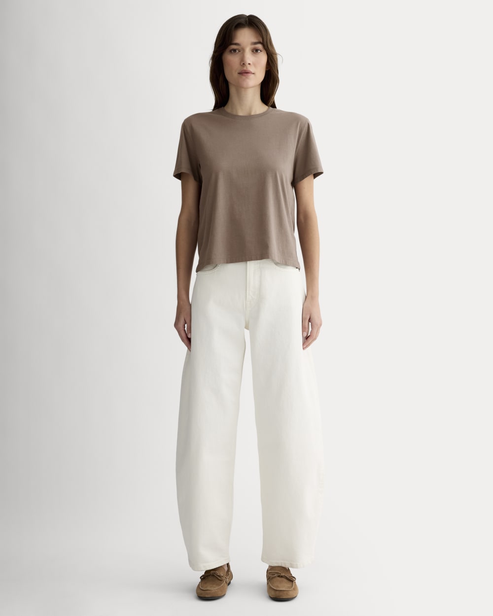 The Box-Cut Tee in Essential Cotton | Clay | No Pocket