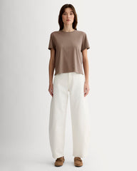 The Box-Cut Tee in Essential Cotton | Clay | No Pocket