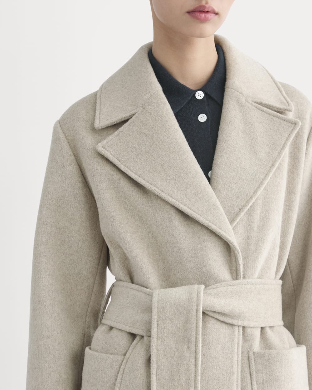 ReWool Belted Blanket Coat | Heather Wheat