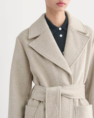 ReWool Belted Blanket Coat | Heather Wheat