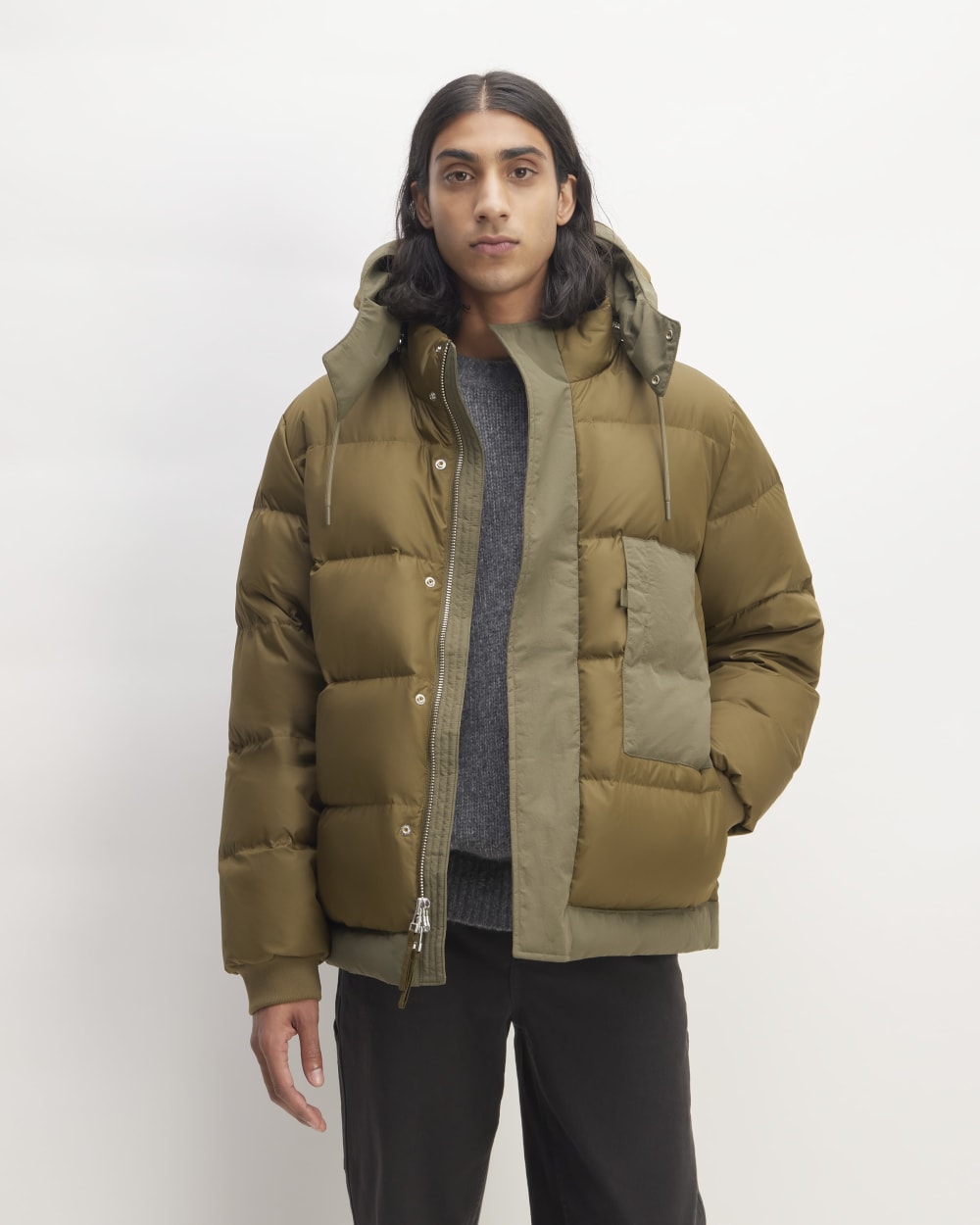 The ReNew Short Puffer | Kalamata / Beech