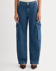 The Mid-Rise Cargo Jean | Tungsten Blue Stone