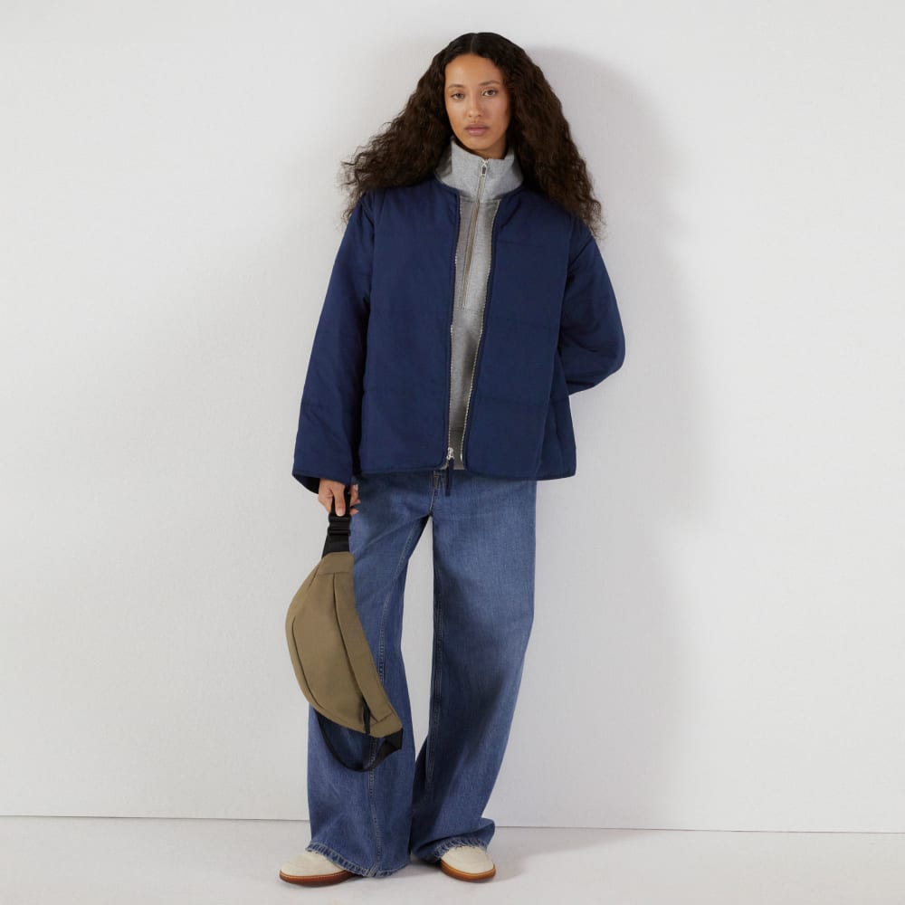 The Quilted Cotton Liner | Navy