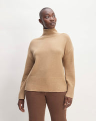 The Cashmere Oversized Turtleneck | Light Camel