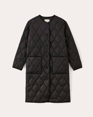 The Long Quilted Liner | Black