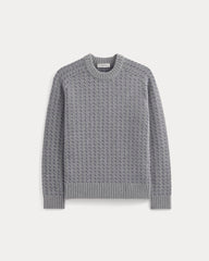 Wool Cashmere Nordic Crew | Vintage Heather Grey