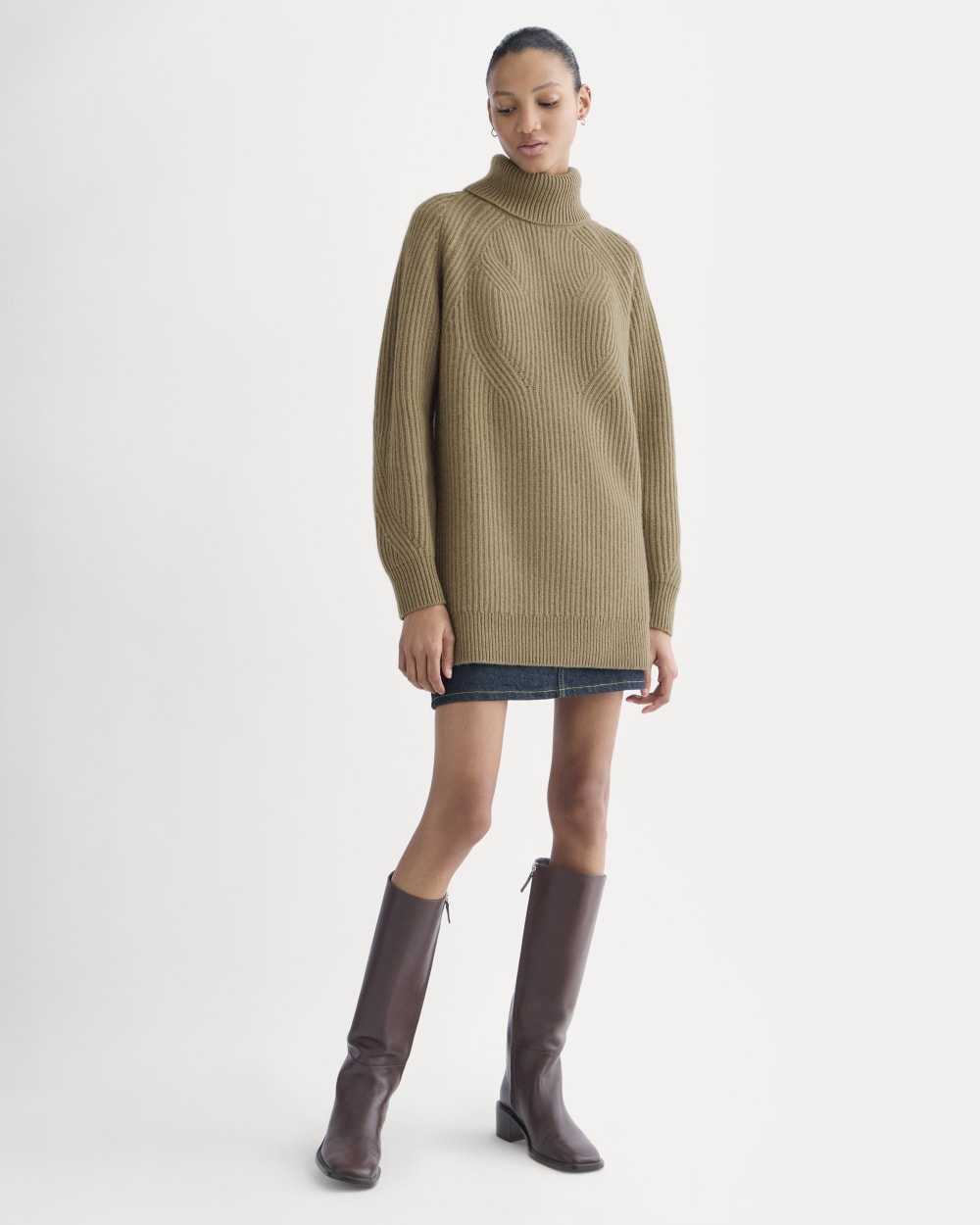 Cocoon Turtleneck in Wool Cashmere | Toast