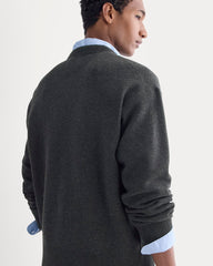 Luxe Merino Double-Knit Sweater | Heather Charcoal