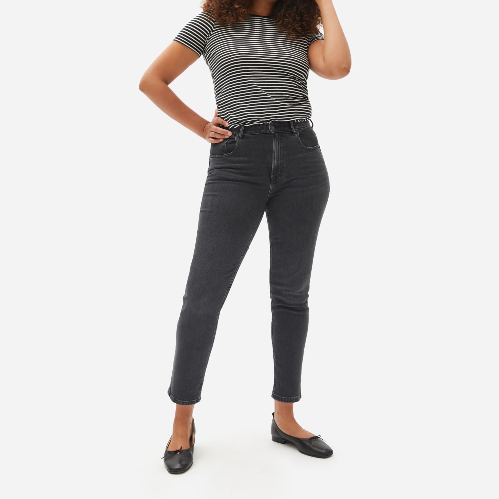 The Curvy Cheeky® Straight Jean | Washed Black | 26.5" Inseam