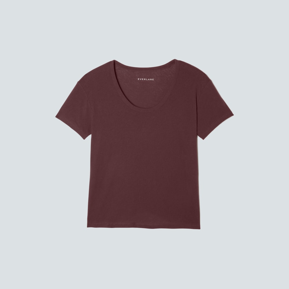 The Air Scoop-Neck Tee | Espresso
