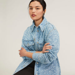 The Denim Overshirt | Light Painterly Strokes