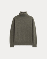 Luxe Merino Relaxed Turtleneck | Heathered Charcoal