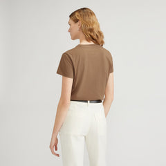 The Box-Cut Tee in Essential Cotton | Toasted Coconut | No Pocket