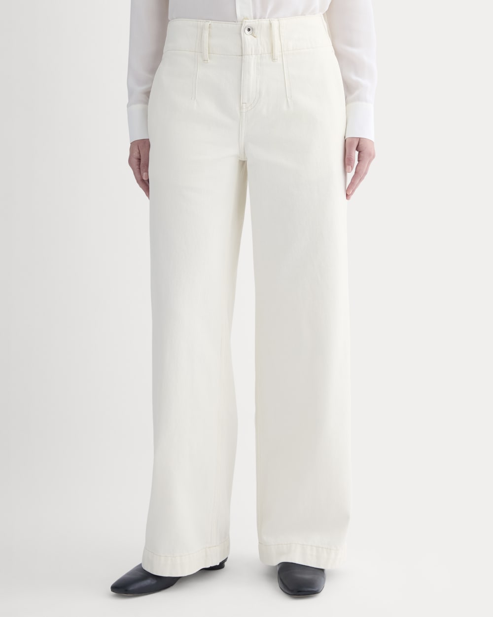 The Mid-Rise Trouser Jean | Ecru