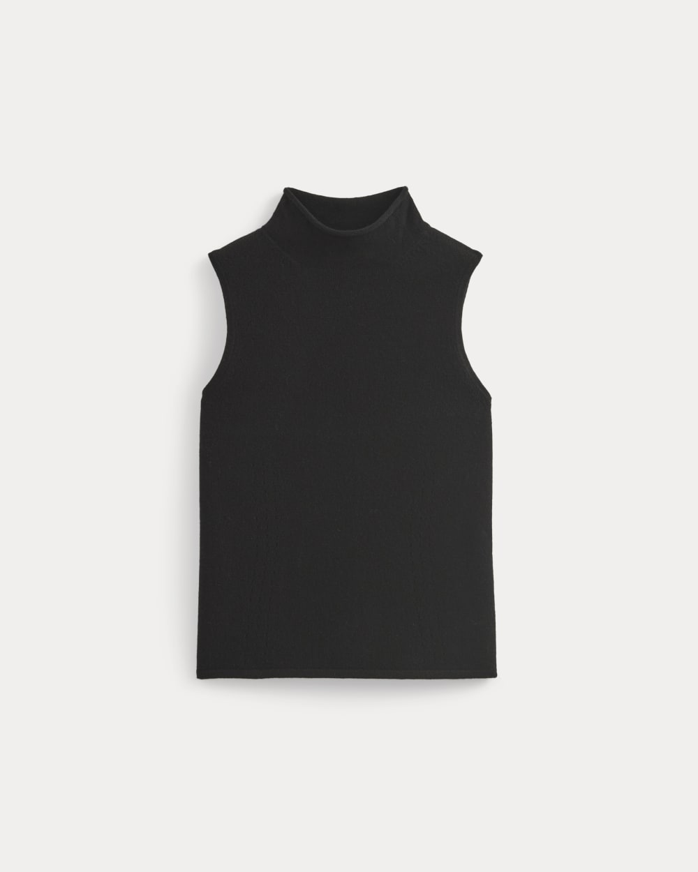 Cashmere Funnel-Neck Tank | Black