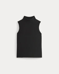 Cashmere Funnel-Neck Tank | Black