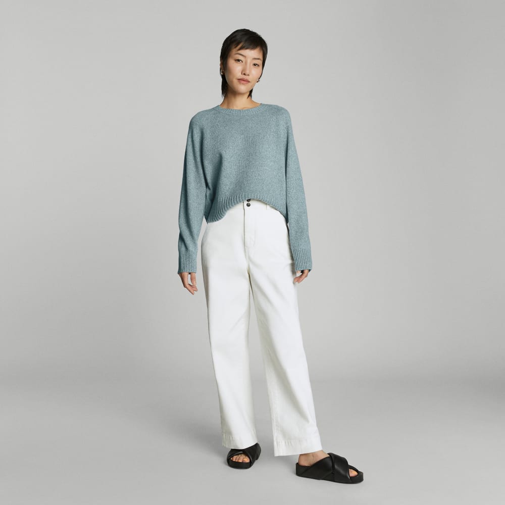 The Cashmere Boxy Crew | Spring Lake Twist