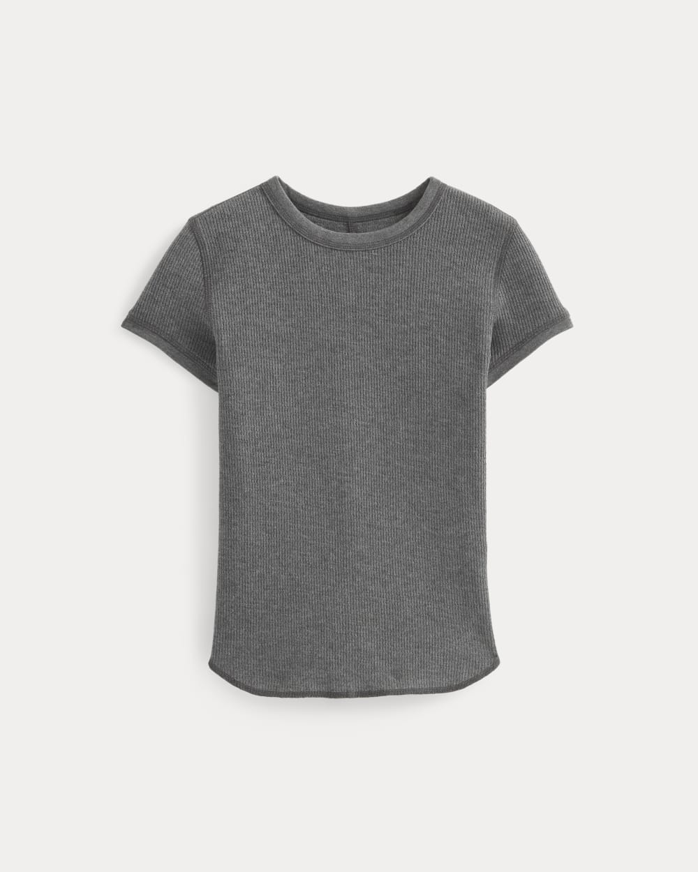 Shrunken Tee in Cozy Waffle | Heathered Charcoal
