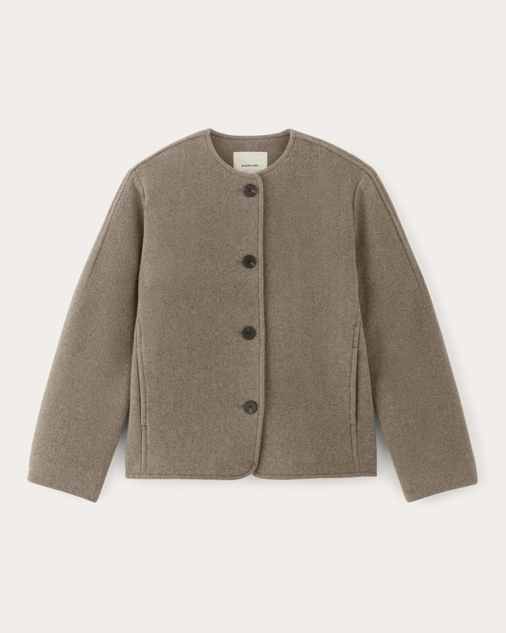 The Cocoon Coat in Wool | Taupe