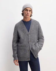 The Cashmere Fine Rib Beanie |  Heathered Grey