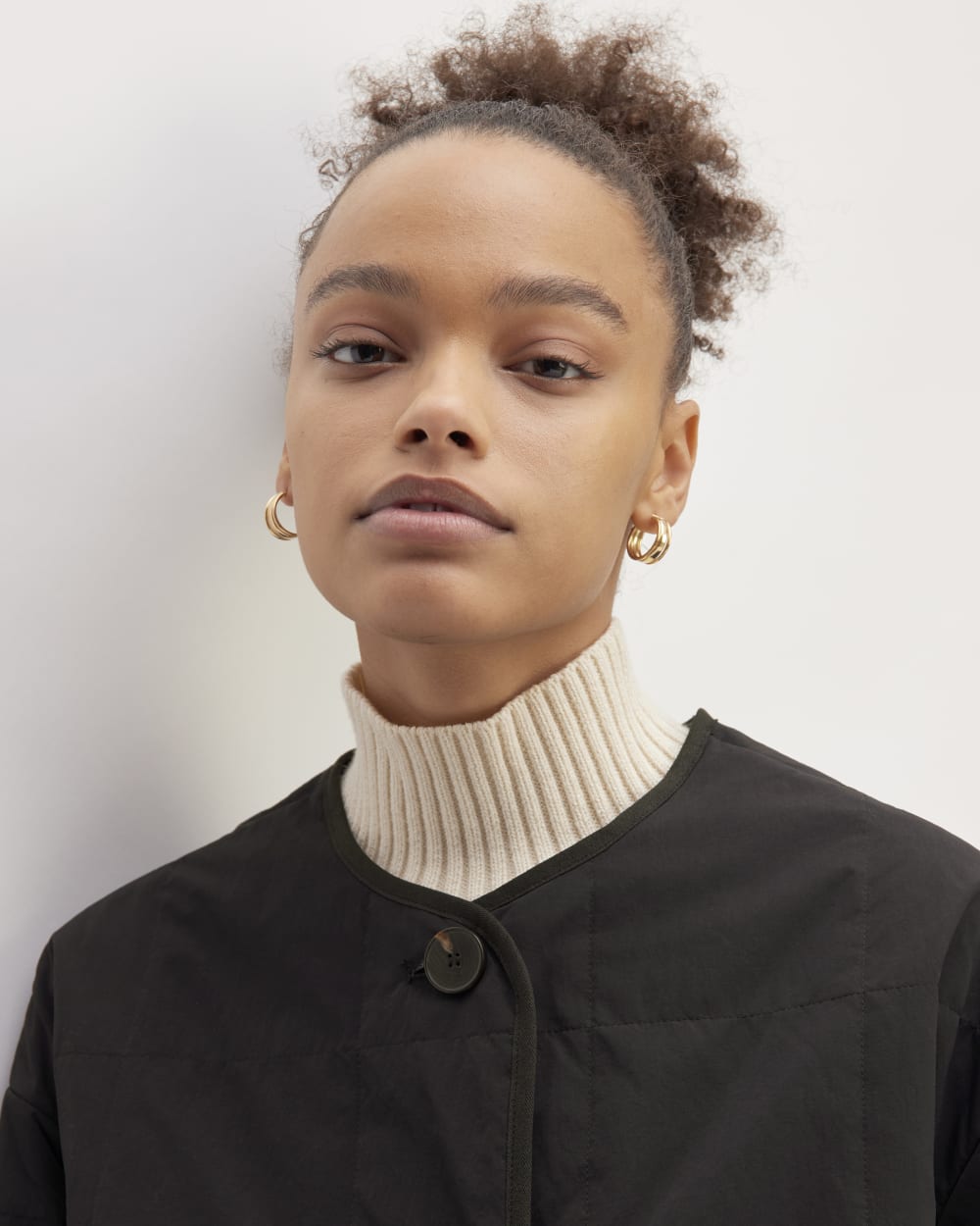 The ReNew Quilted Long Liner | Black