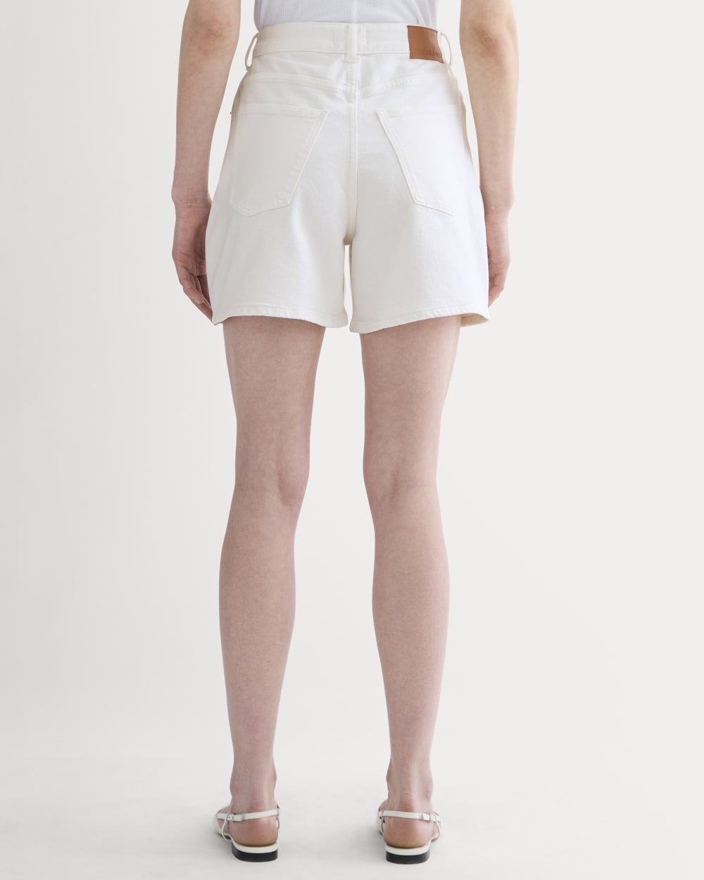 The A-Line Denim Short | White