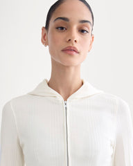 Lounge Rib Hoodie | Bone